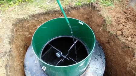 Пример установленного на участке септика