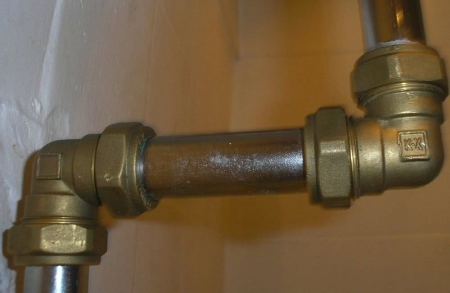 Пример соединения стальных труб