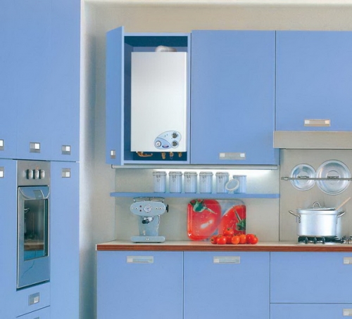 Как можно спрятать газовый котел на кухне – фото и варианты 7